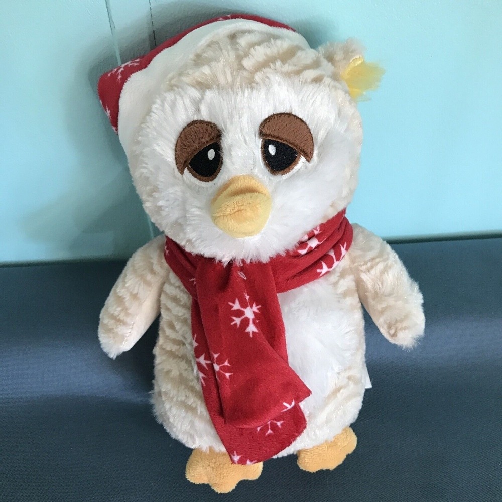 Dan Dee Collectors Choice‎ Plush Owl 10" Snowflake Scarf Hat Stuffed Animal